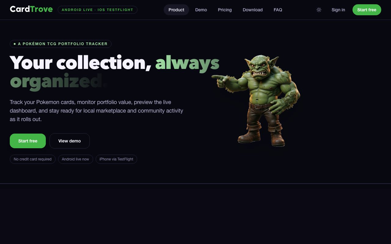 CardTrove.io preview